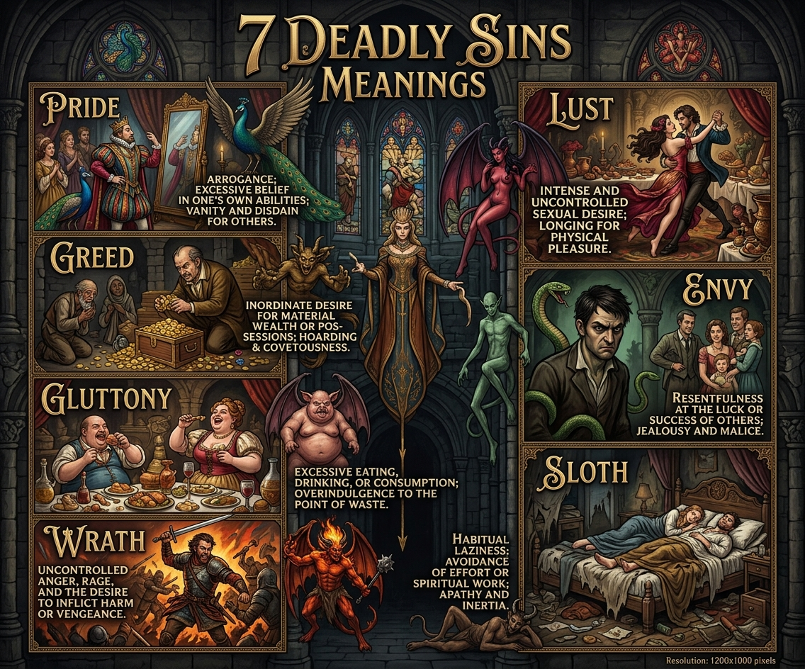 7 deadly sins meanings
