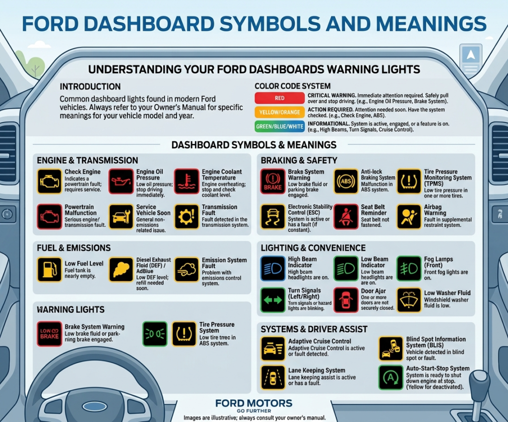 Ford Dashboard Symbols and Meanings
