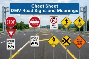 cheat sheet dmv road signs and meanings