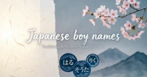 Japanese boy names