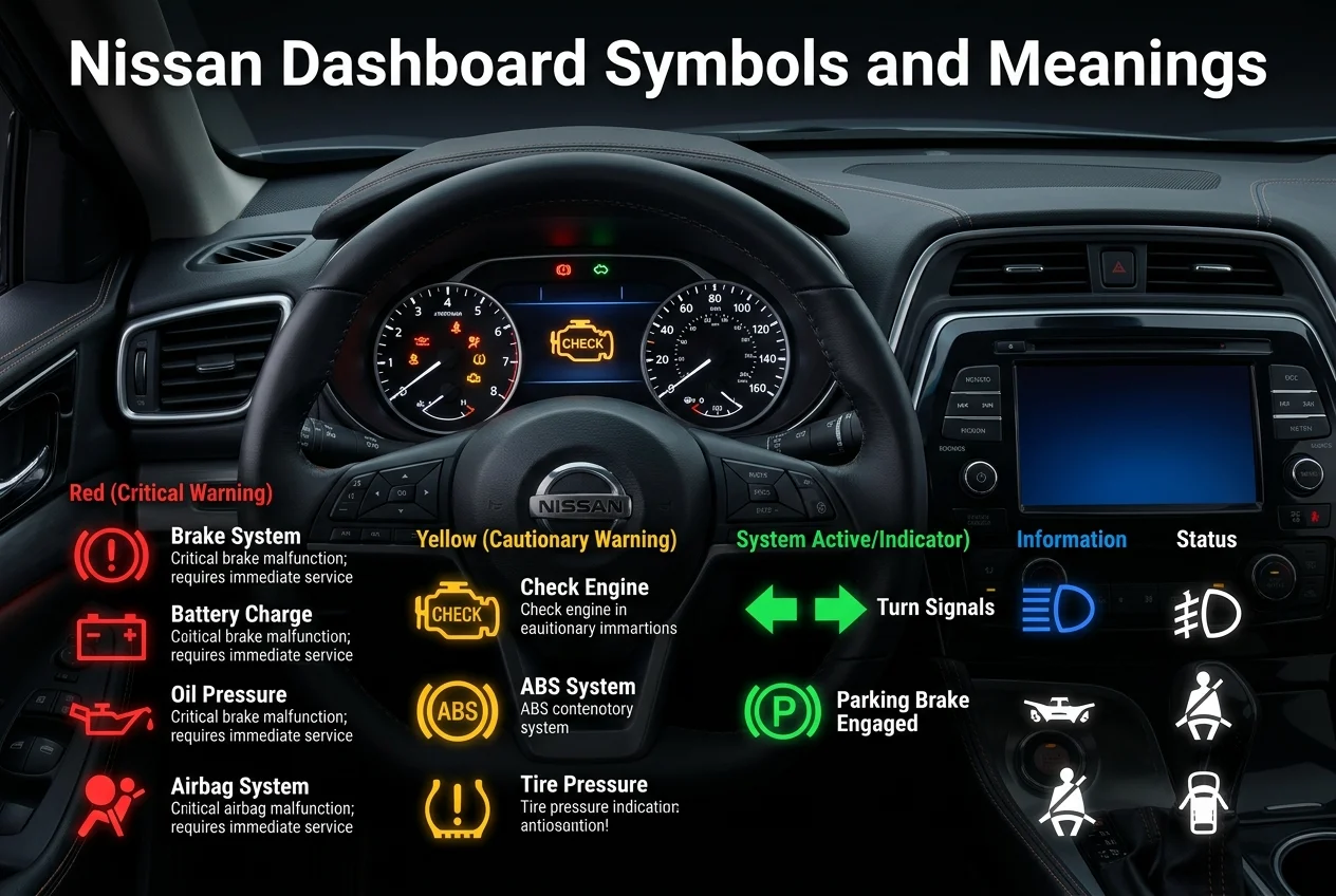 nissan dashboard symbols and meanings